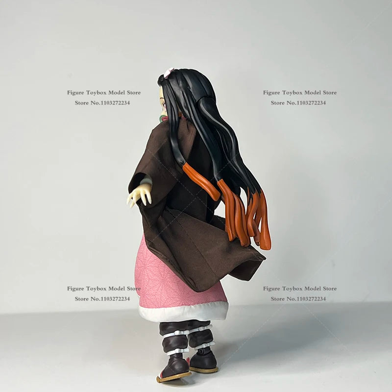 1/12 Kamado Nezuko Anime Girl Soldier Kimono Coat Pink Short Skirt Clothes Accessory For 6" Demon Slayer Action Figure Decor