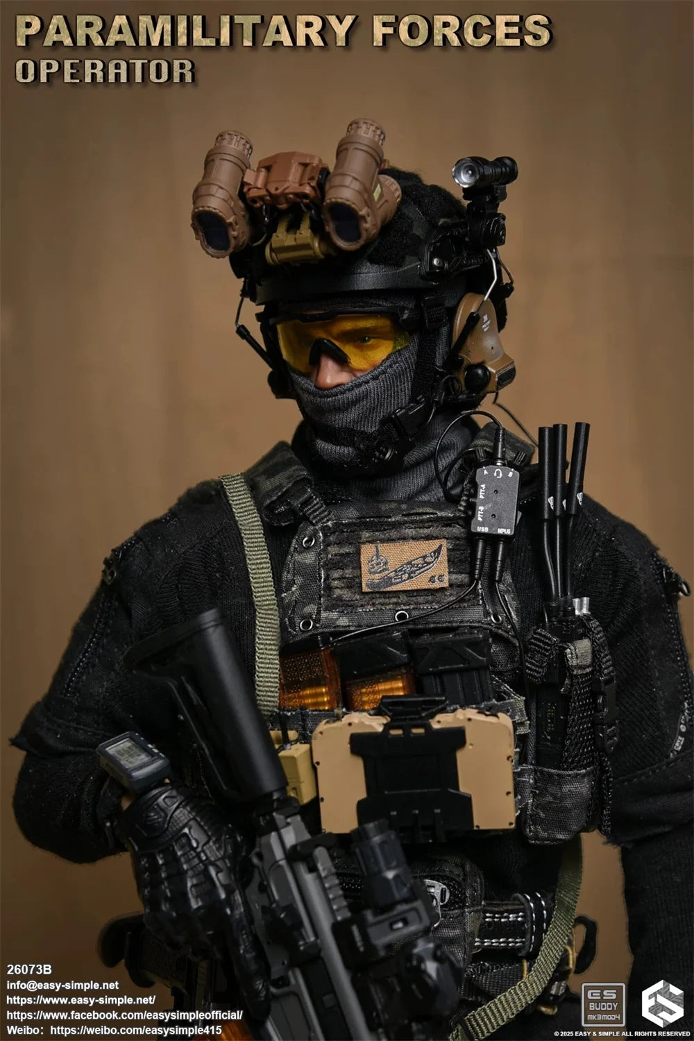 Scale 1/6 For Sale Easy&Simple ES 26073B ES 26073 FOG Soldier Doll Unit Operation Full Set Moveable Action Figure About 12" Gift