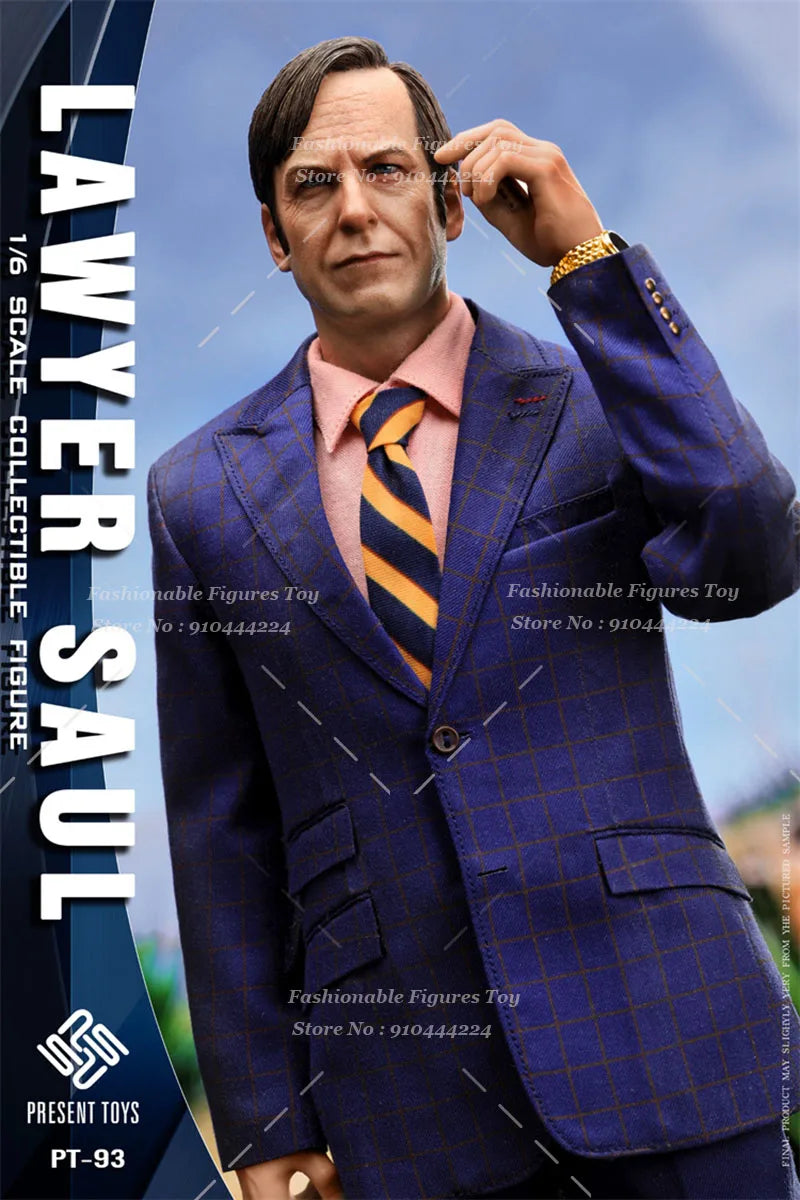 Present Toys PT-sp93 1/6 Male Soldier Lawyer Saul Classic Grid Suit Full Set 12inch Action Figure Model Collection Dolls