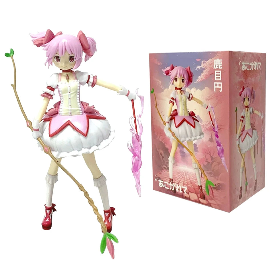15CM Aniem Figure Puella Magi Madoka Magica Sitting Posture Madoka Action Figure Magic Girl Model Decor Statue Dolls Toys Gift
