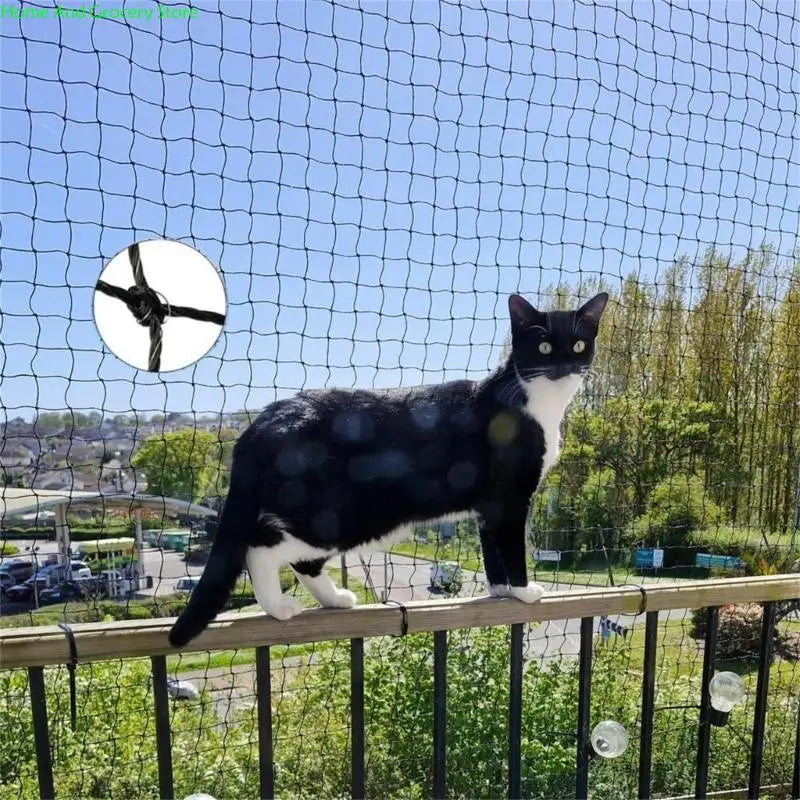 0XXA Reinforced Netting Cats Mesh for Balconies and Patios, Steel Wire Reinforced Pet Safety Netting