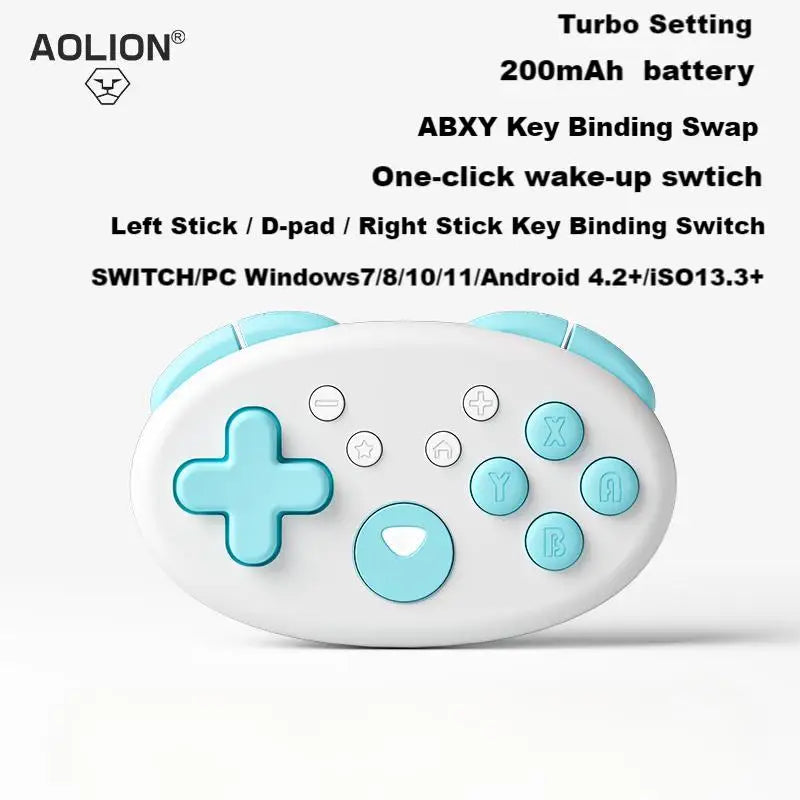 AOLION Wireless Bluetooth Gamepad Controller Hall Joystick for Windows Android mac iOS Nintendo Switch 2/1 Steam Somatosensory