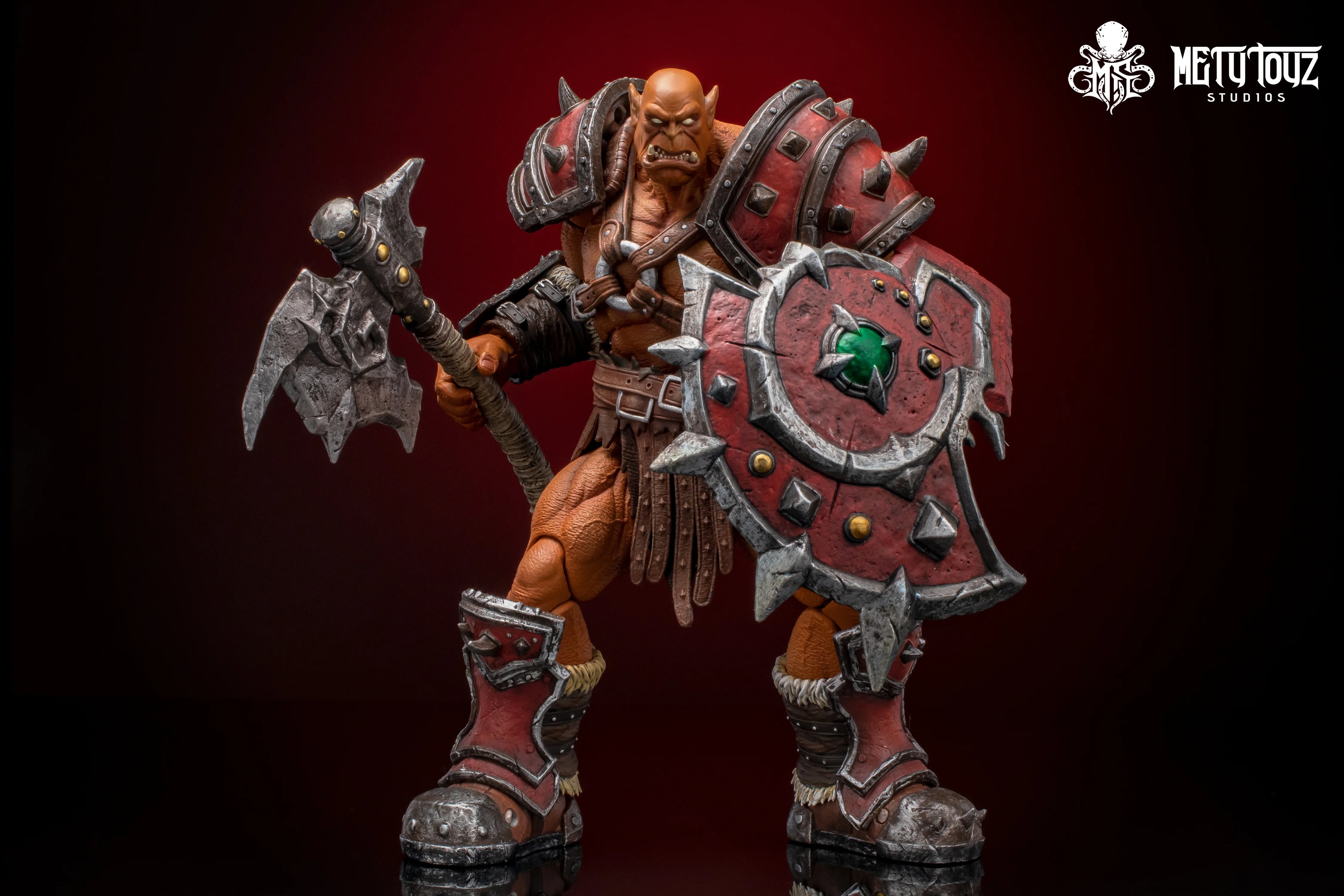 Фигурка на Metytoyz Limited Adventurer World Orc Ork Captain Kagas Bounty Hunter Bloody Hands Morlock Soldier, специално издание