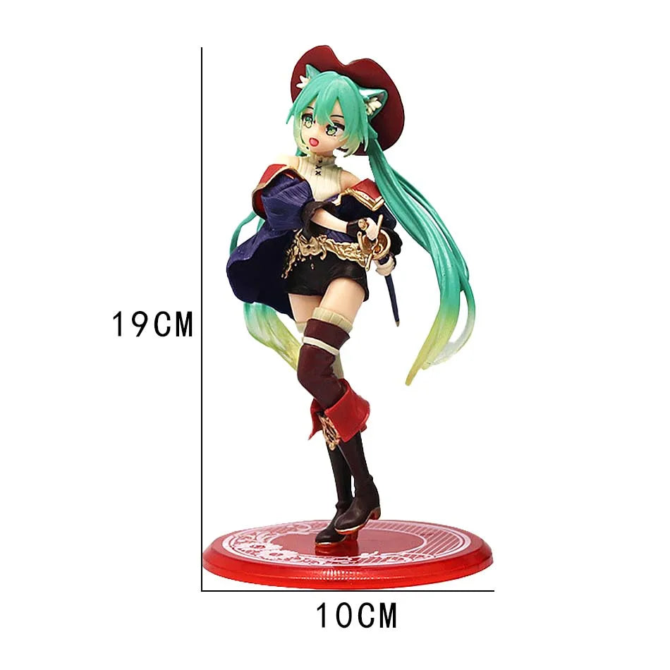 19cm Sexy Girl Hatsune Miku Anime Figure Fashion Subclture Miku Action Figure Christmas Gift PVC Collection Model Doll Toys