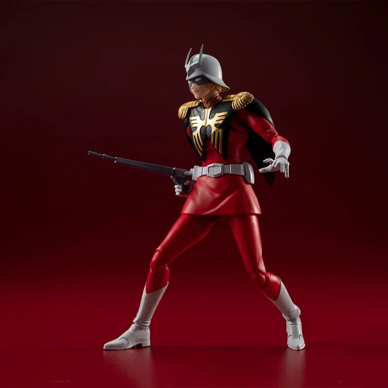 In Stock Genuine Bandai Mobile Suit Gundam Model Kit SHF Char Aznable Anime Action Figure Collection Finished Model Toys Gifts