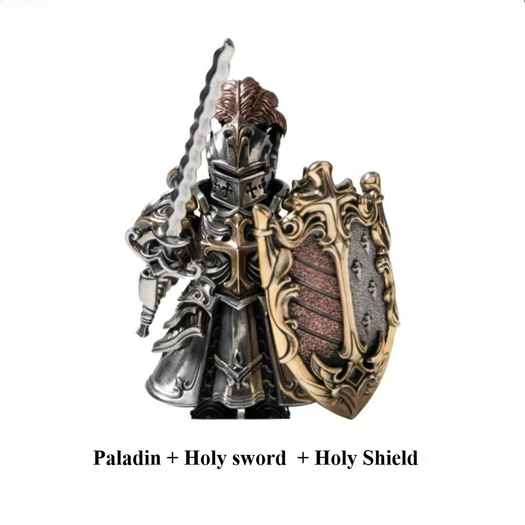 Paladin Crusaders Magnetic Detachable Metal Desktop Figurine Small Gifts Souvenirs Collectible Crusader Knight for Office Decor