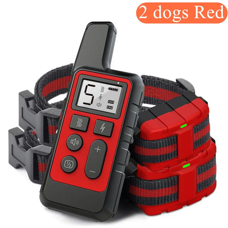 Hundetrainingshalsband, wasserdicht, wiederaufladbar, Schockhalsbänder für Hunde mit Ferntraining, Piepton, Vibrationsschock, elektrisches Hundehalsband