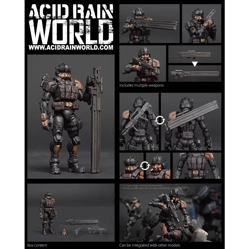 FAV-A143 1/18 Scale Action Figures Acid Rain War A144 Super Skeleton Desolate P5 Model for 3.75-inch Soldier Collection Dolls