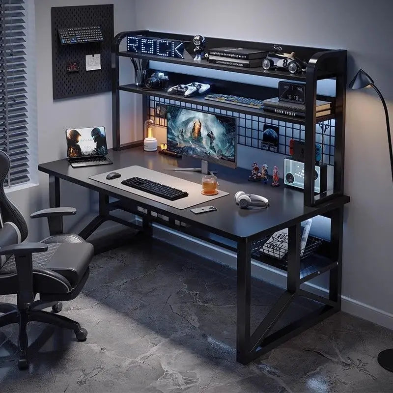 Office Computer Desk Computer Desk Gaming Desk Sturdy Home Gamer Table Metal Legs Dormitory Student Tables Laptop Computer Desk