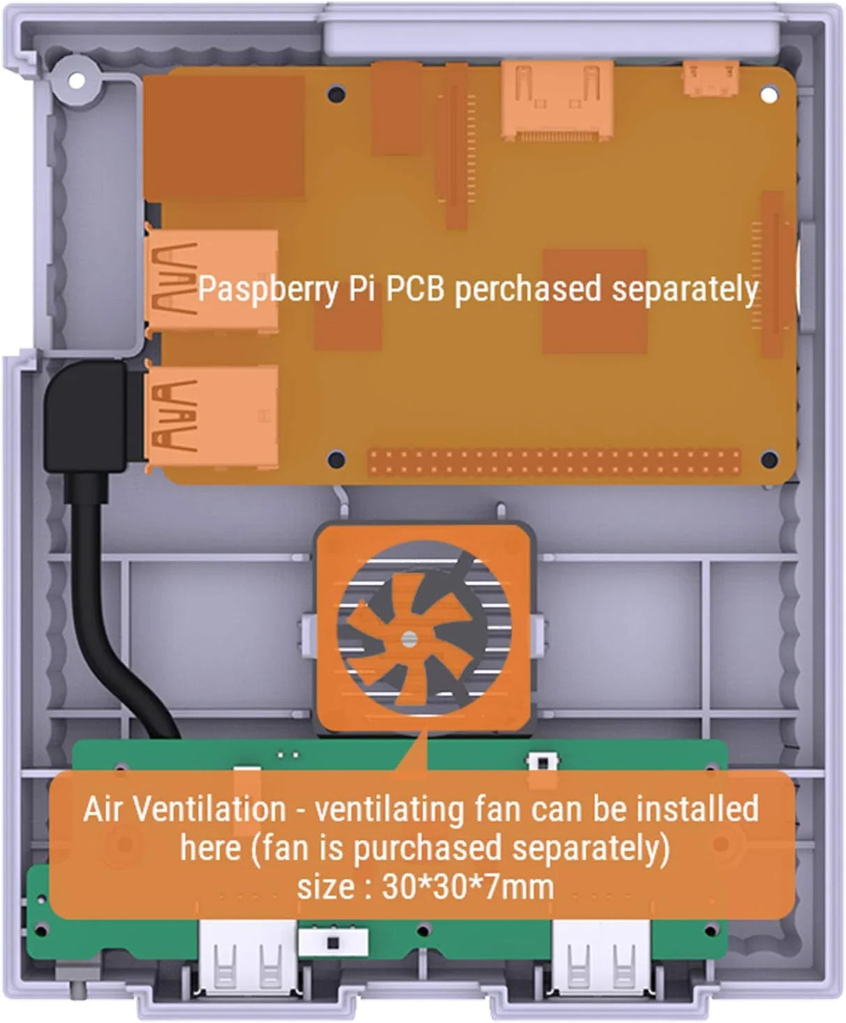 Retroflag SUPERPi U Case with Wired U Controller for Raspberry Pi 3B+ 2B 3B Deluxe Edition UCase Set