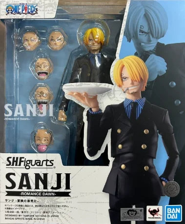 Bandai Original Anime Figure One Piece S.H.Figuarts SANJI -ROMANCE DAWN-Action Figurine Toys Model Toy Gift for children