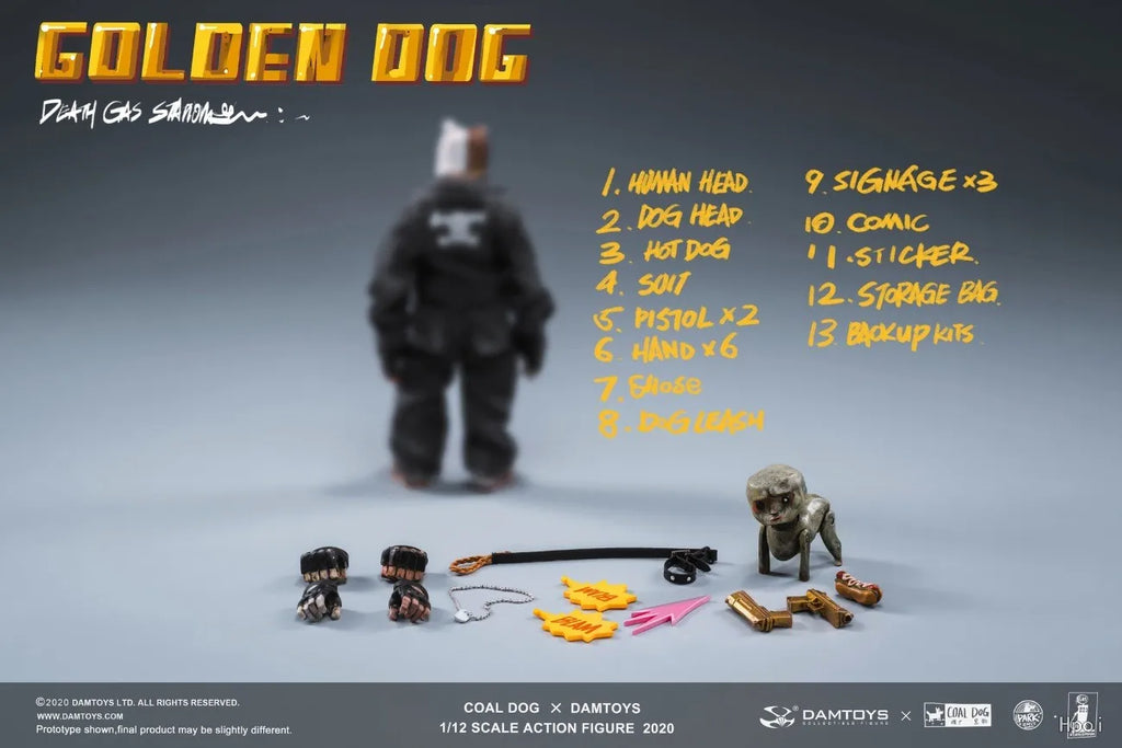 【In Stock】Original DAMTOYS CoalDog GOLDEN DOG 1/12 Action Figure Model Toy Gifts