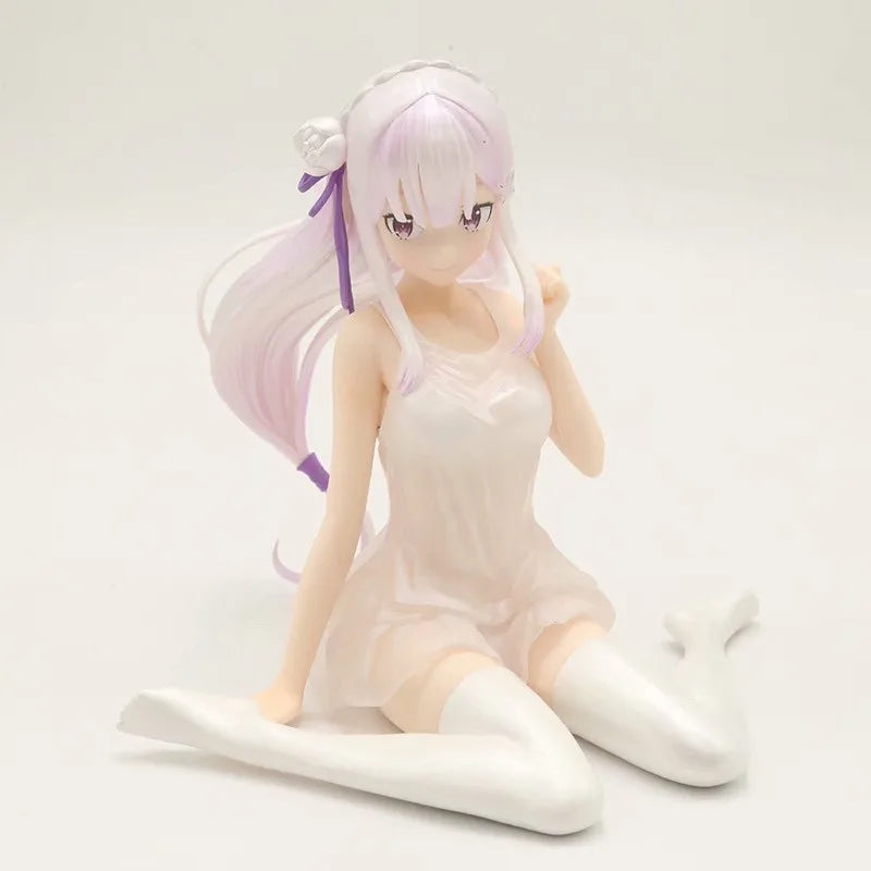 Anime Sword Art Online Yuuki Asuna Sexy Girl PVC Figure Model Striped Kneeling Swimsuit Phone Holder Fans Collectible Toy Doll