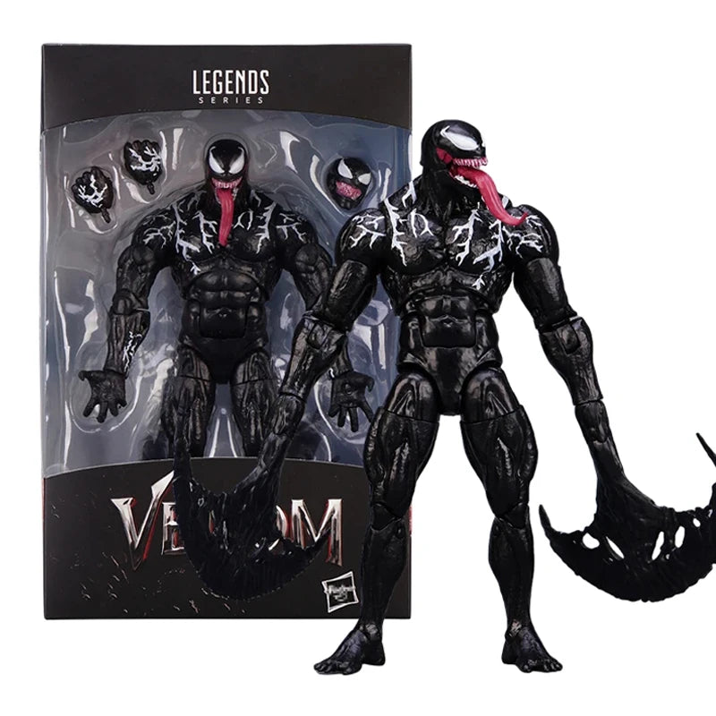 SHF Venom Carnage Action Figure Joint Movable Toys Venom Legends Change Face Statue Model Doll Collectible Kids for Toy Gift