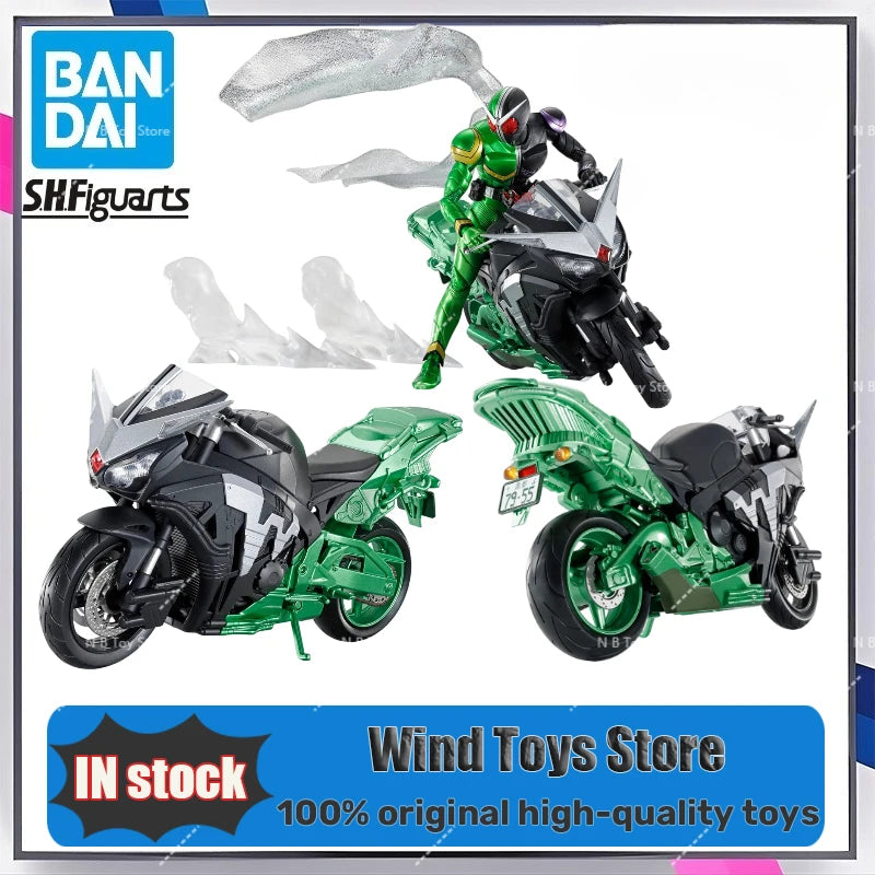 Original Bandai SHF Fengdu Detective: Portrait of Kamen Rider SKULL Tough Guy Motorcycle Gift Figures Collection