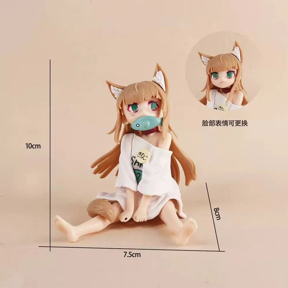 19cm Cute My Cat Is A Cute Girl High School D×D Anime Catgirl Action Figures Fashion Girl Figurine PVC Collection Model Doll Toy