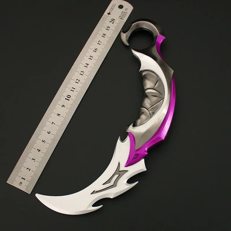22cm Valorant Game Peripheral Weapon Keychain Large Size Reaver Karambit The Secret Society of The Shadow Weapon Model Boys Toys