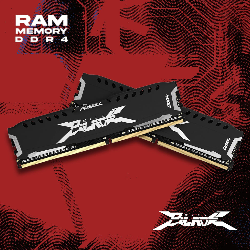 PUSKILL DDR4 Memory RAM Desktop 16GBx2 8GBx2  3200MHz 2666MHz 1.2V 288-pin Computer UDIMM Cooling Vest  Memoria