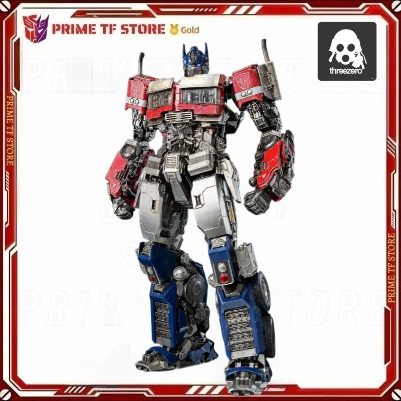 【Hot Sales】Original Threezero DLX TRANSFORMERS: RISE OF THE BEASTS 3Z0432 OPTIMUS PRIME Anime Figure Action Toy Collection Gift