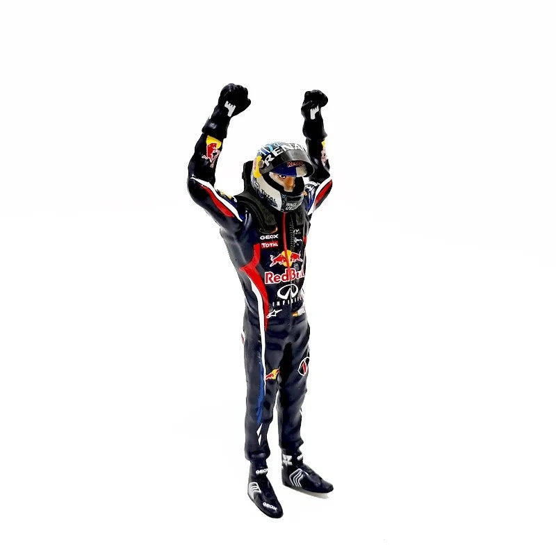 New 1:18 Scale 1Pcs Resin Model Scene Accessory Male Champion Driver Racing Car Racer Action Figure Fist Making Posture Display