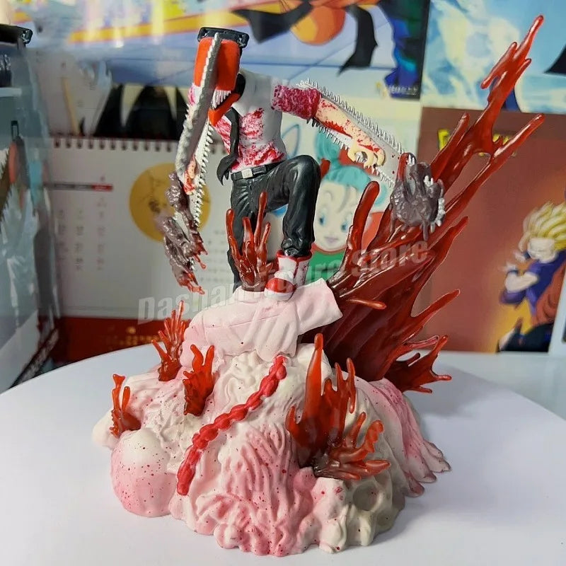 Gk Chainsaw Man Denji Pochita Action Figure Statue Makima Figurine Model Toys Collection Desktop Ornaments Demon Hunter Figures