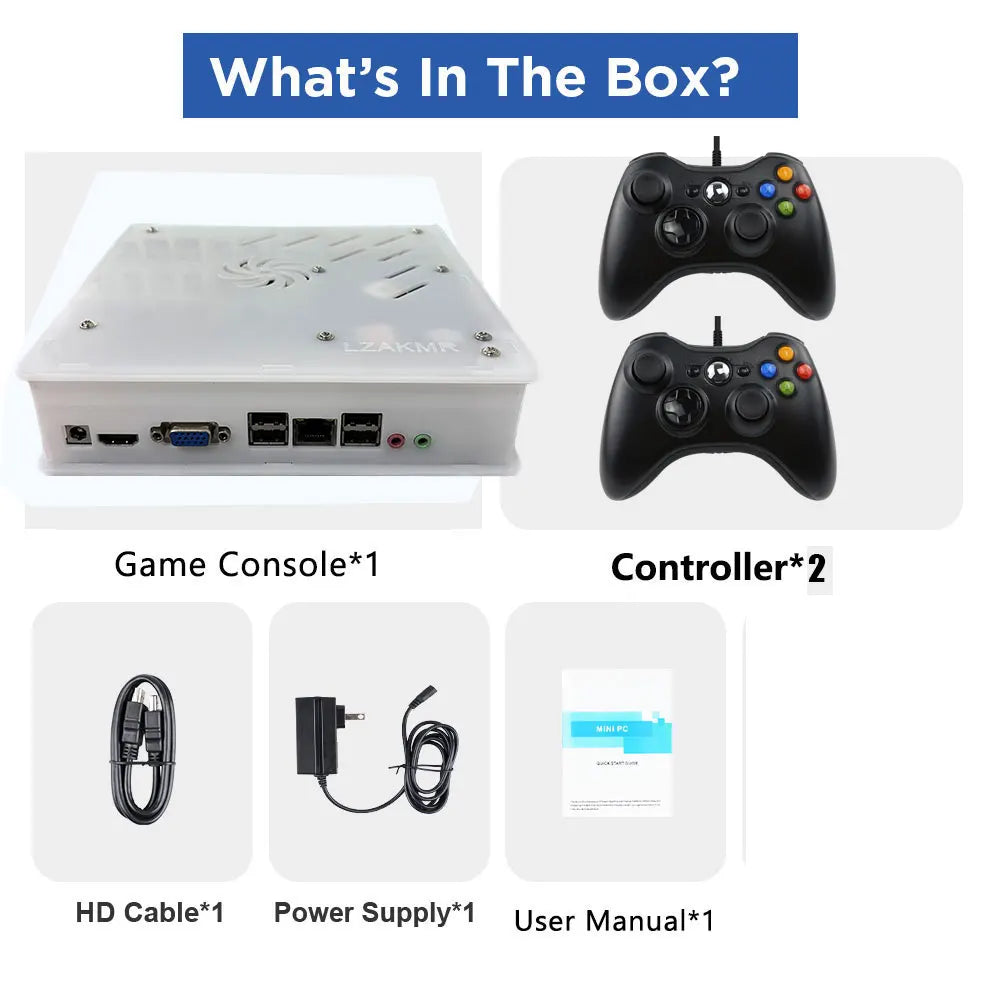 X8 Retro Game Console 4K HD Display 60 Emulator 500GB Storage 70000+Classic Games For Wii PS2 DC PSP GameCube XBOX Holiday Gift