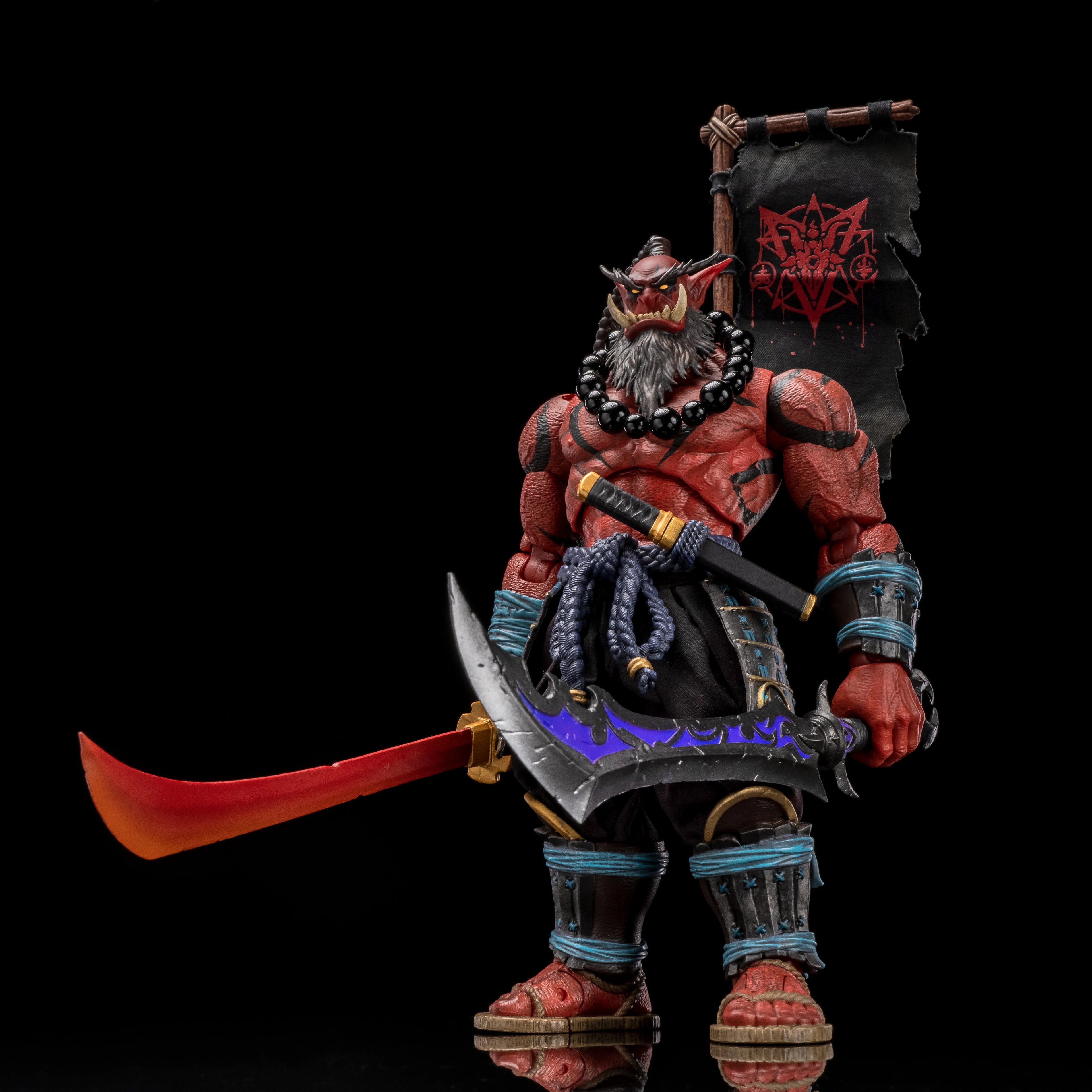 Metytoyz 2024 New Burningblade Clan Theblademaster Red Version 8" Scale 20cm Action Figure Samuro Collectible Model Gift