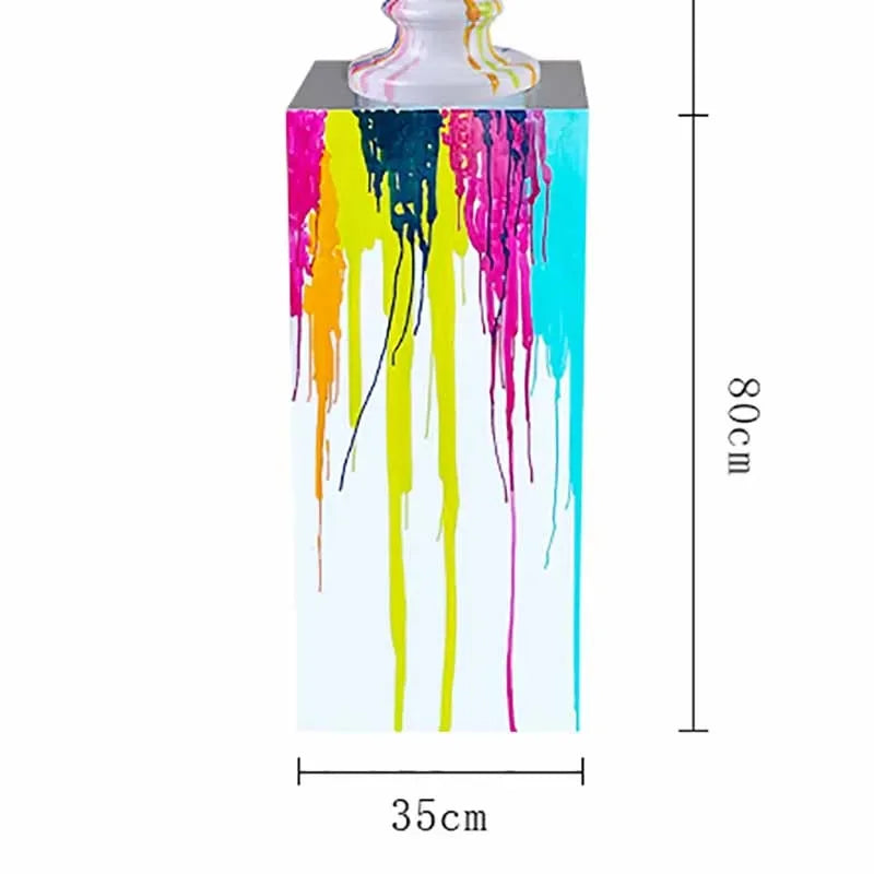 75CM David Bust Head Portraits Figurines Sculpture Michelangelo Resin Apollo Statue Nordic Decor Large Size Graffiti Art Crafts