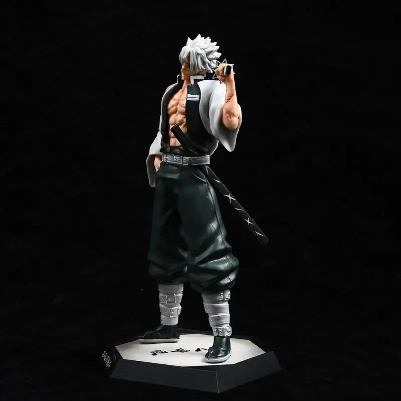 30cm Demon Slayer Anime Figure Gk Cheng Shinazugawa Sanemi Standing Statue Animation Peripherals Figures Ornaments Toys Gift