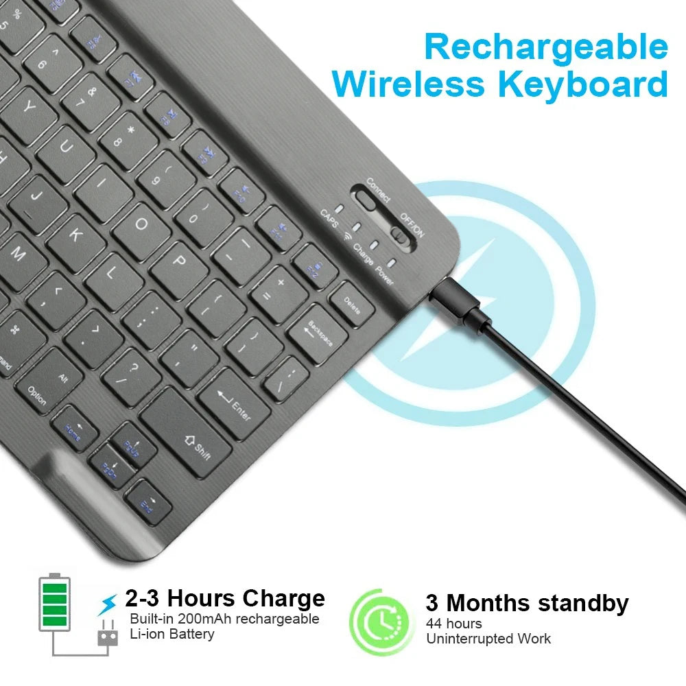 Bluetooth Keyboard Mouse For iPad Mac Android Phone Tablet Slim Office Mini Wireless Keyboard For Android IOS Windows Laptop