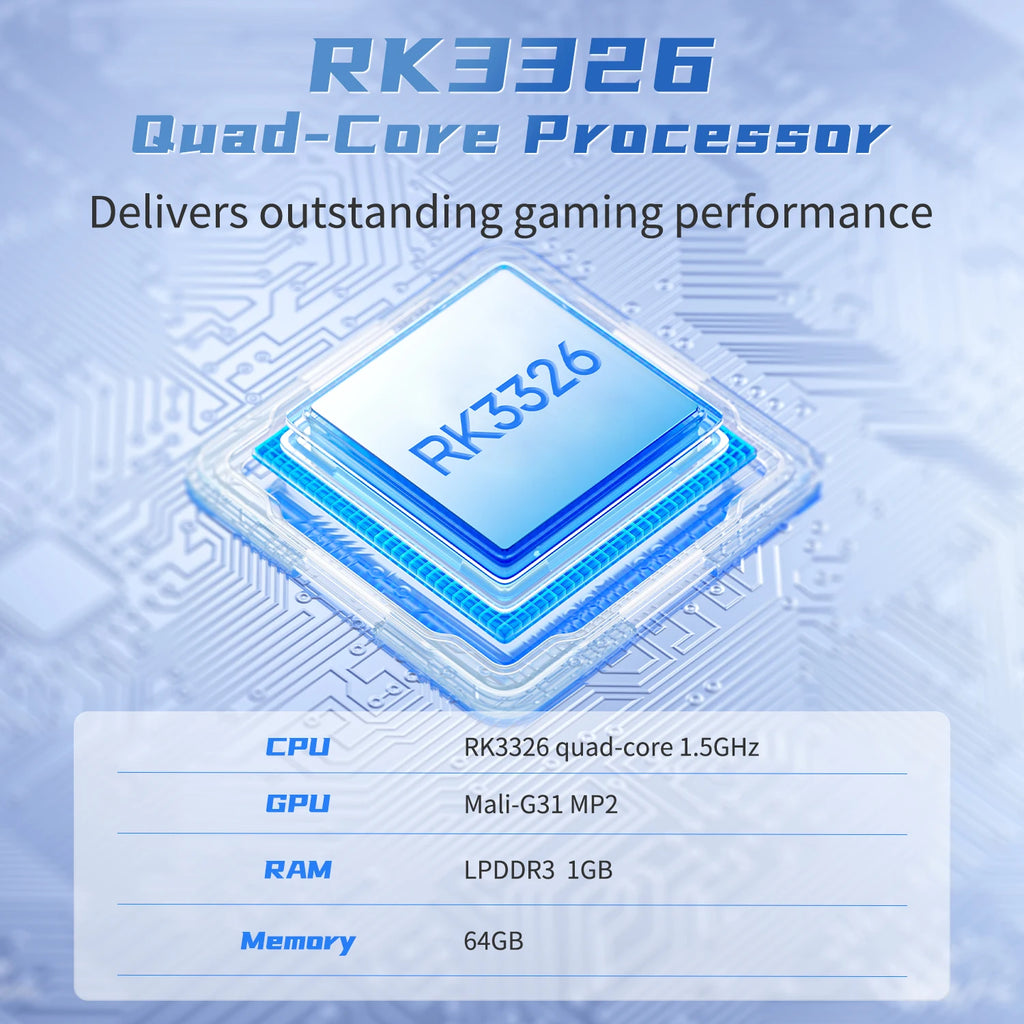 Retro Handheld Game Console Linux 64-bit System 3.5" IPS Screen RK3326 Portable Pocket Video Player 64GB 4000 Games