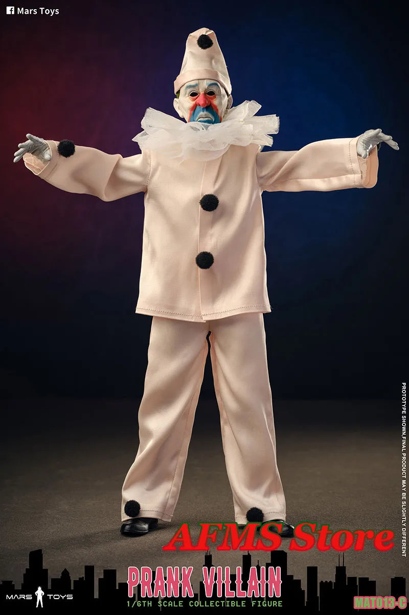 Mars Toys 1/6 MAT013 Collectible Figure Clown Prank Villain Classic Dolls Full Set 12'' Men Soldier Action Figure Body