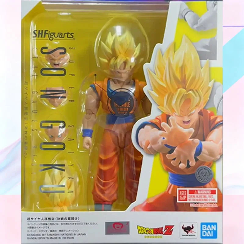 In Stock BANDAI Original Box S.H.Figuarts SUPER SAIYAN SON GOKU THE GAME BEGIN VEGETA SHF Action Figure Model Toy Gift for Kids