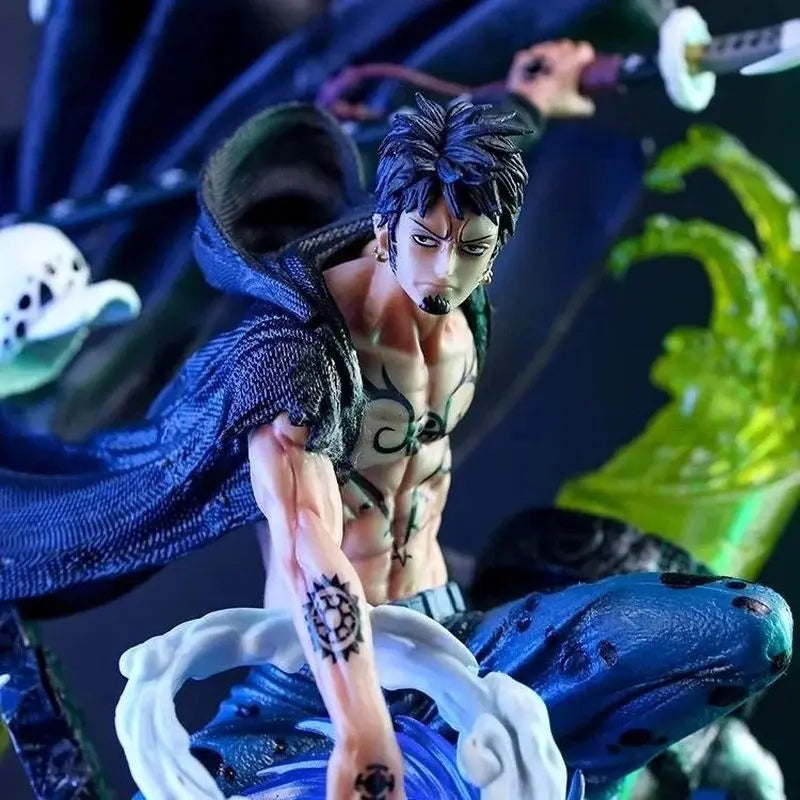 46 cm One Piece Trafalgar D. Water Law Heart Pirates Captain Große Anime-Figurensammlung Modellpuppe Schreibtischdekoration Statue Spielzeug
