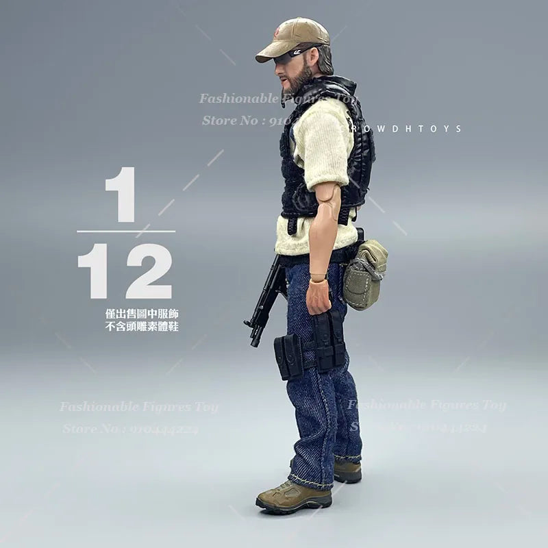 ‌CROWDHTOYS 1/12 Scale Men Soldier Vest Trendy Chest Rig Tactical Bulletproof Armor Kit Fit 6Inch Action Figure Model Dolls
