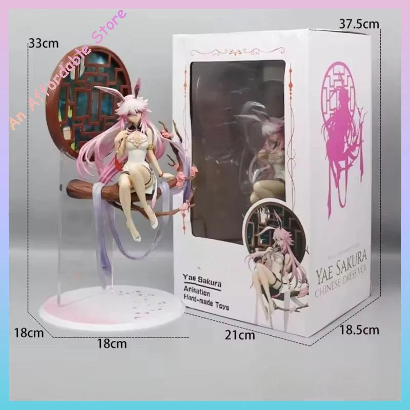 In Stock 33cm Honkai Impact 3rd Action Figure Yae Sakura Anime Figures Model Ornament Anime Pixiv Children Toys  Genuine