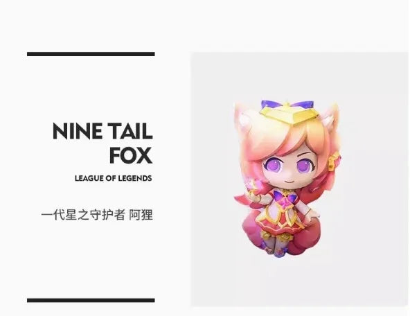 Original LOL League of Legends Lulu Jinx Poppy Janna Star Guardian Game Statues Action Figures Mini Model Toys Gift