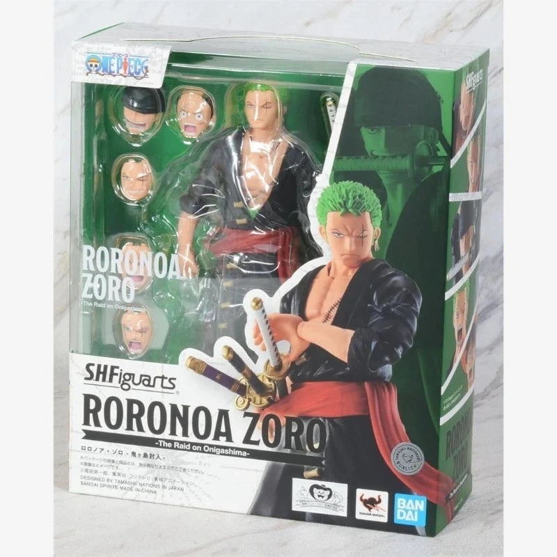 100%Original in Stock Bandai S.H.Figuarts ONE PIECE Roronoa Zoro Anime Character Model Toys Desktop Ornaments Collection Gifts