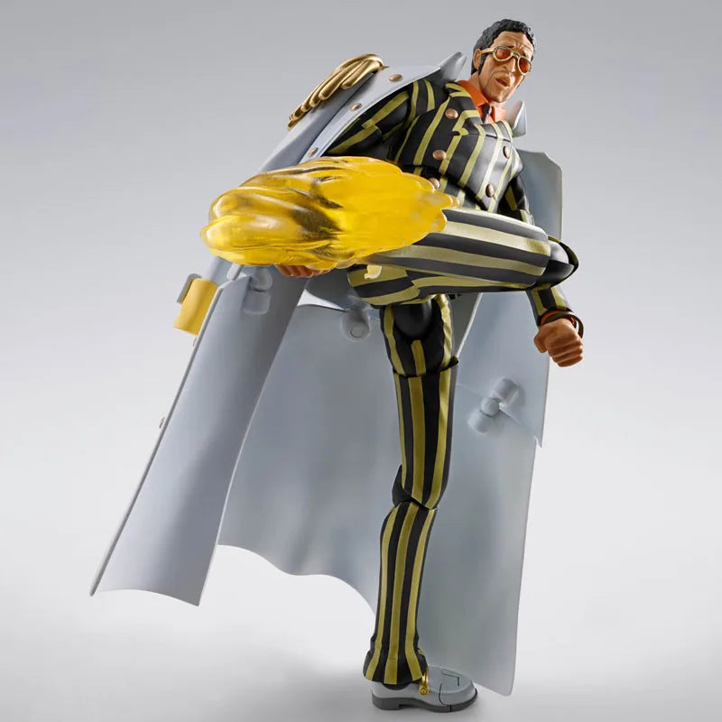 In Stock BANDAI Original Box S.H.Figuarts ONE Piece KIZARU BORSALINO SHF Action Figure Model Toy Gift for Kid Foam Box Packaging