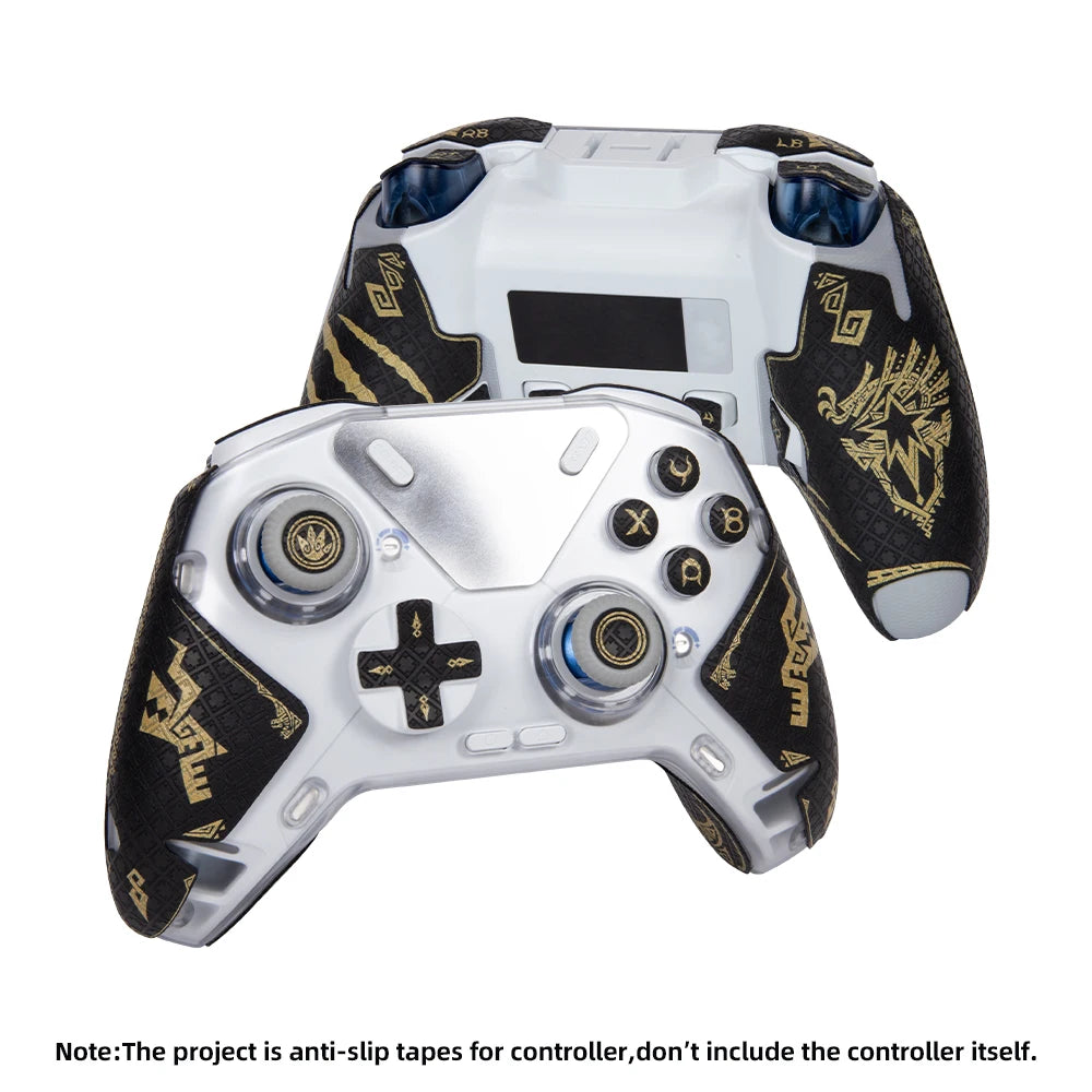 FINALORD Controller Performance Grip Tape Compatible With Flydigi APEX 4 Wireless Gaming Handle,Buttons,Non-Slip Tape(Gold)