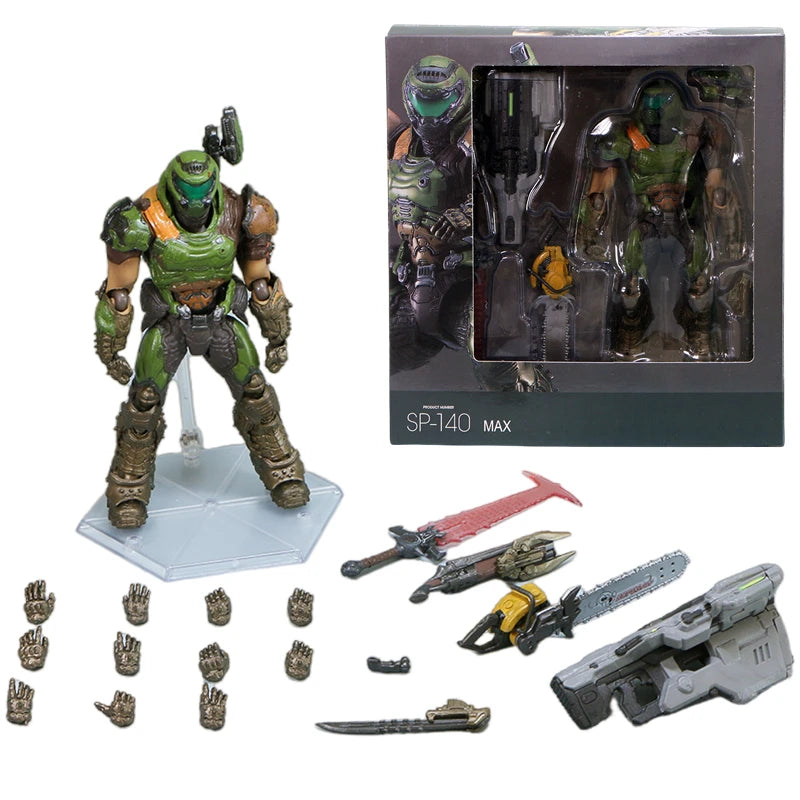 Doom Figma Doom Eternal SP-140 Doom Guy Doom Slayer 1/12 16CM  Action Figure Collection Game Model Statue Anime Movable Toy Gift