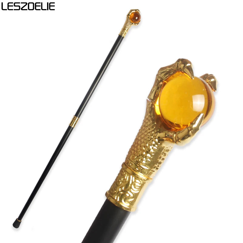 10 Colors Luxury Gold Dragon Claw Crystal Ball Walking Stick Men Fashion Party Walking Canes Women Elegant Vintage Walking Stick