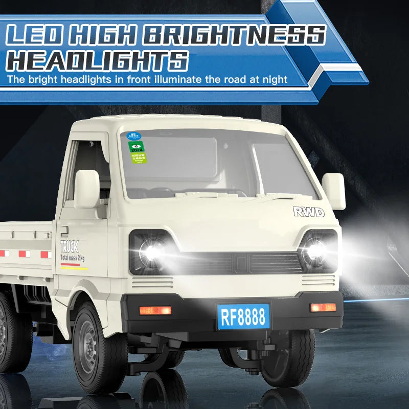 ZWN 1:16/1:18 RC CAR Simulation Drift Climbing Truck Led Light Small Cargo Remote Control Electric Toy Model for Kids Gifts