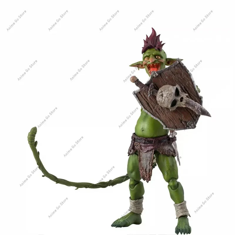 HOPDO TOYS 14cm Goblin Action Figure Mohawk Hairstyle 1/12 Scale Anime Model Toy Doll Gift Collectible Toys Gift