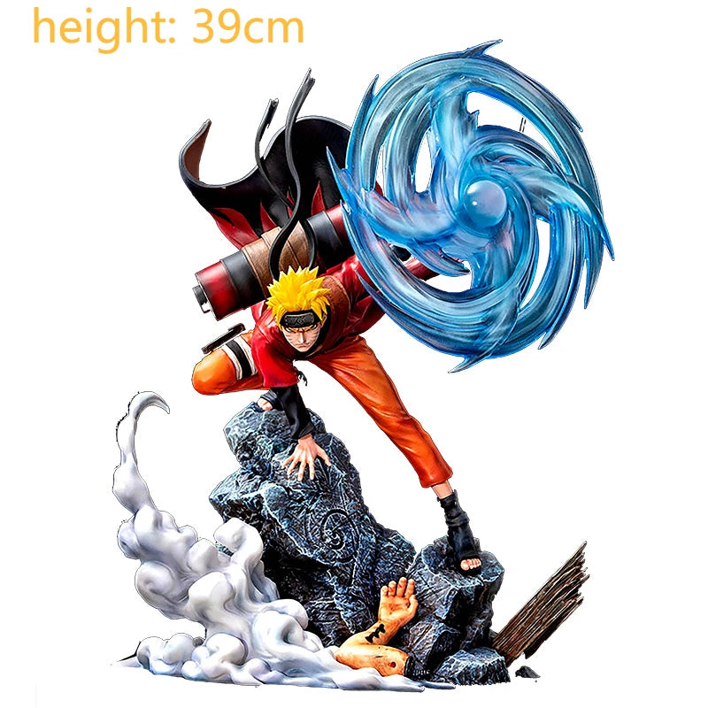 GK Naruto Kurama Chakra Mode Shippuden Anime Figurine Model Action Figure Sasuke Itachi Statue Collection Toy 35cm Kyuubi Figma
