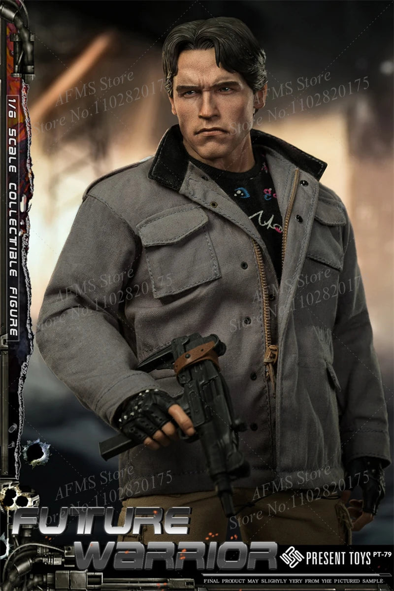 PRESENT TOYS PT-sp79 1/6 Scale Collectible Figure Arnold Schwarzenegger Future Warrior 12Inch Male Soldier Action Figure Body
