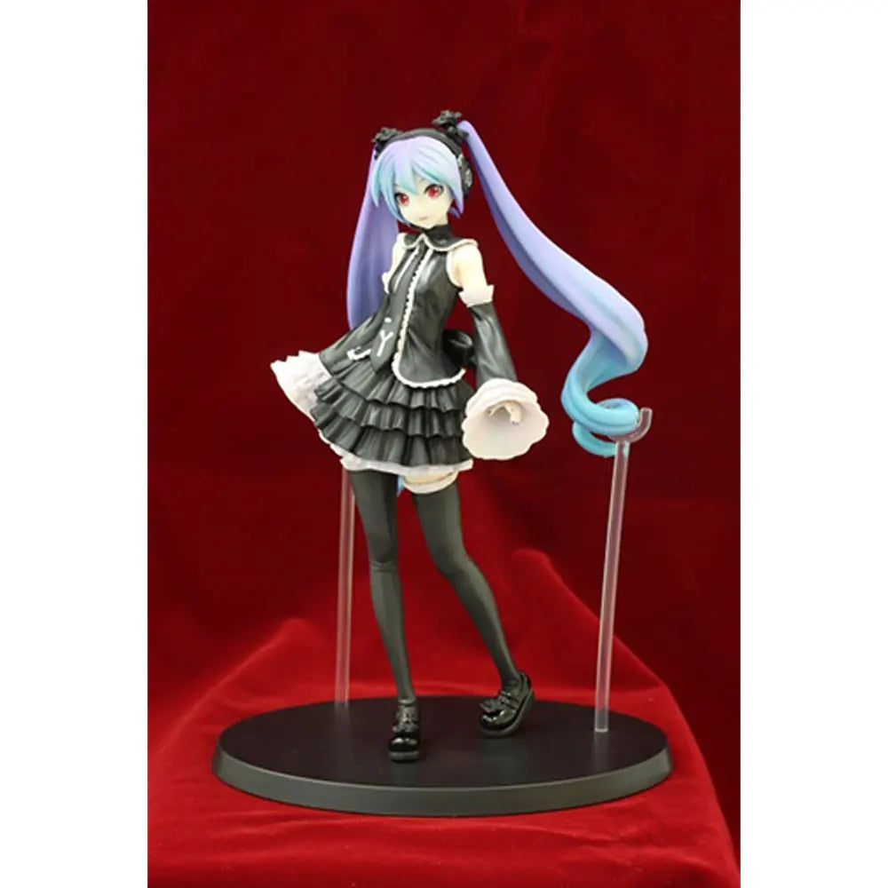 25 cm große Anime-Figur Hatsune Miku im Gothic-Anzug, stehende Pose, Cartoon-Modell, Spielzeug, Geschenk, Sammlerstück, Dekoration, Ornamente, PVC