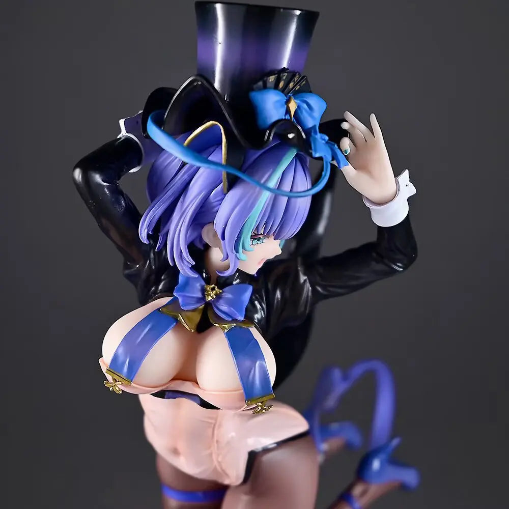 Night Dream Cheshire Cat Magician Girl GK PVC Collectible Model Anime Figure Magic Card Themed Desktop Decoration For Anime Fans