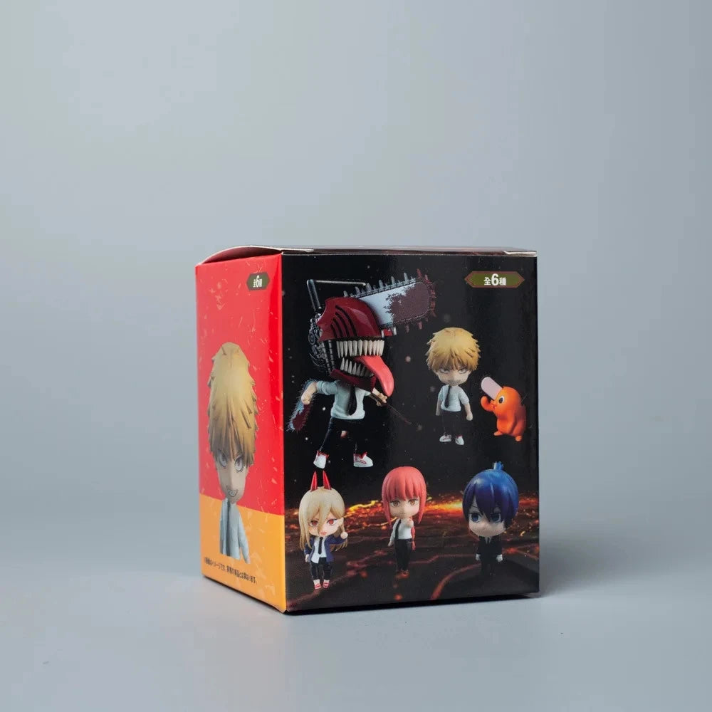 6PCS Denji Pochita Makima Hayakawa Aki Power Anime Figurine Action Figure Toys Doll Christmas Gift With Box