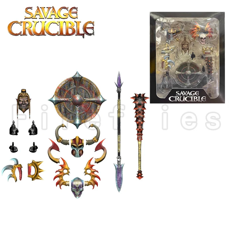 1/12 7inches Harbinger Studios Savage Crucible Action Figure Wave 2 Jaeger Nashom Krieger Whoman Barbarian Anime Model